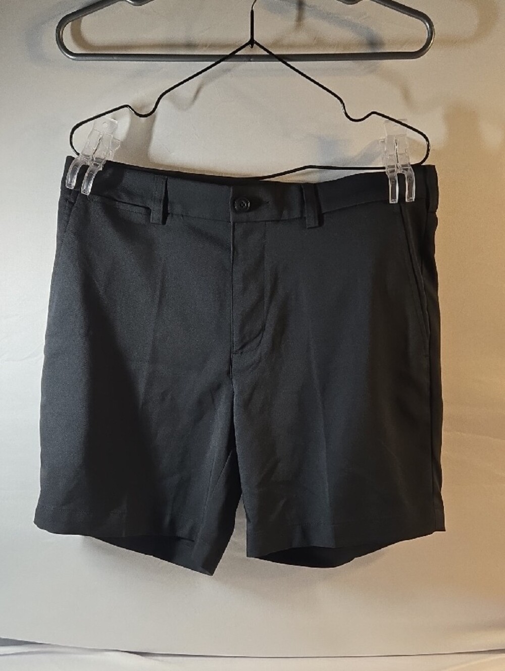 Roundtree & Yorke Men's Black Flat Front Shorts